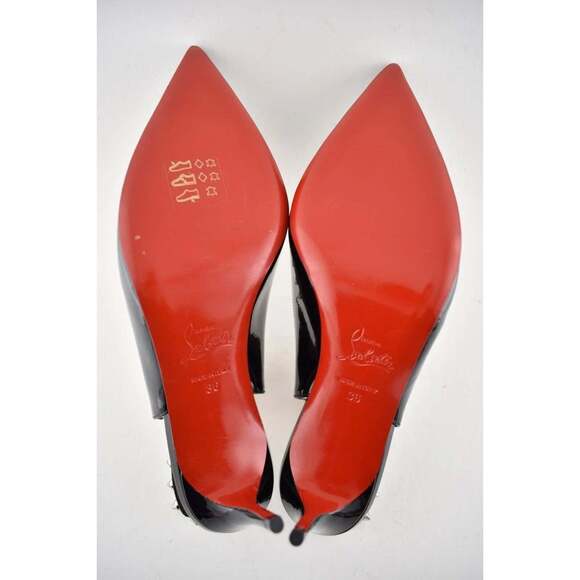Christian Louboutin Brigadine 70 Black Patent PVC Slingback Spike Heel Pump 36 - Picture 11 of 11